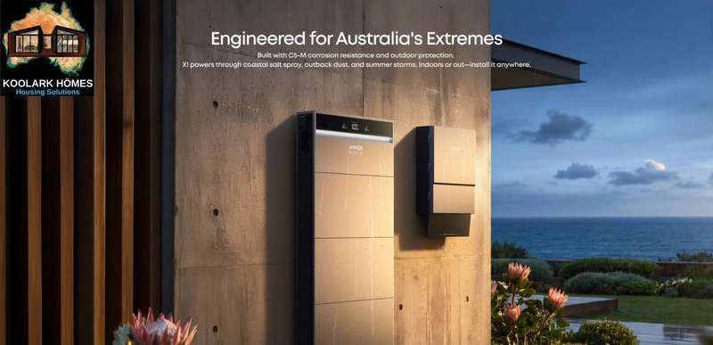 Anker SOLIX X1 on a KOOLARK HOMES coastal modular home reference, supplied and installed by Power Source Solar & Batteries