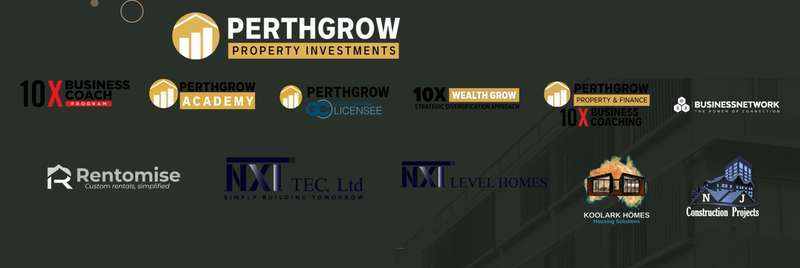 Aurelion, PerthGrow, KOOLARK HOMES and NJ Construction Projects logos in a partner-ecosystem reference image