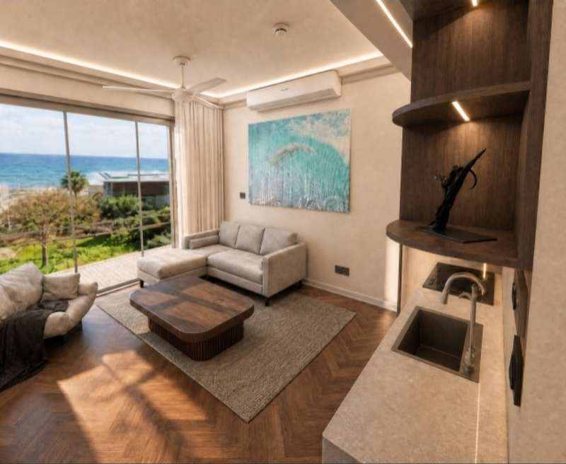 Concept visual of a Chic Rustic modular living room and kitchen — KOOLARK HOMES
