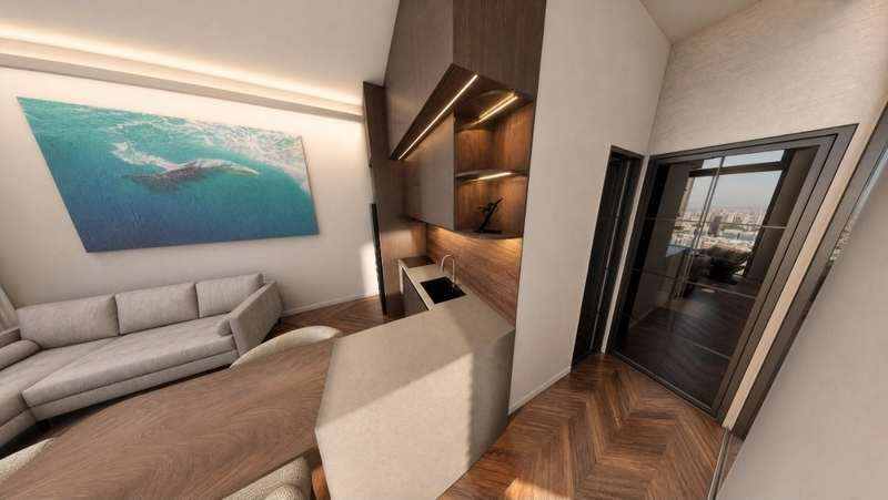 Chic Rustic modular living room and kitchen concept with premium joinery — KOOLARK HOMES