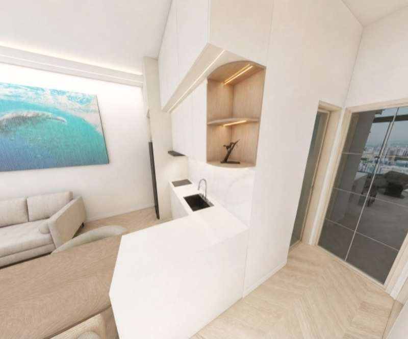 Concept visual of a Coastal modular kitchen and living space — KOOLARK HOMES