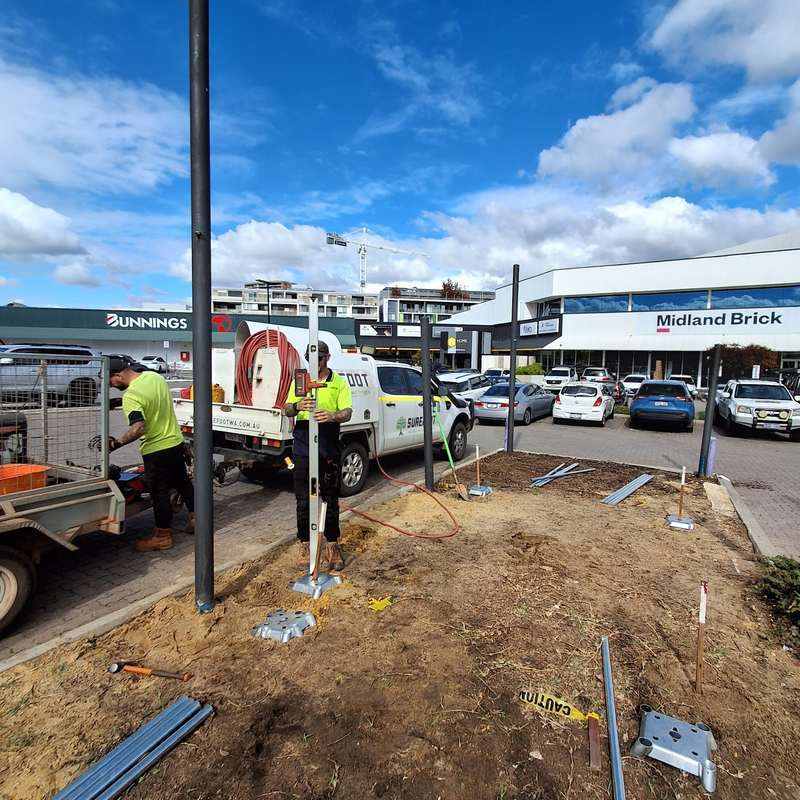 KOOLARK HOMES site crew checking footing levels and preparing modular-home installation points