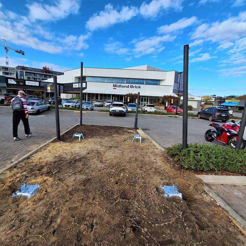 KOOLARK HOMES prepared footing points and posts at the Homebase display-site area