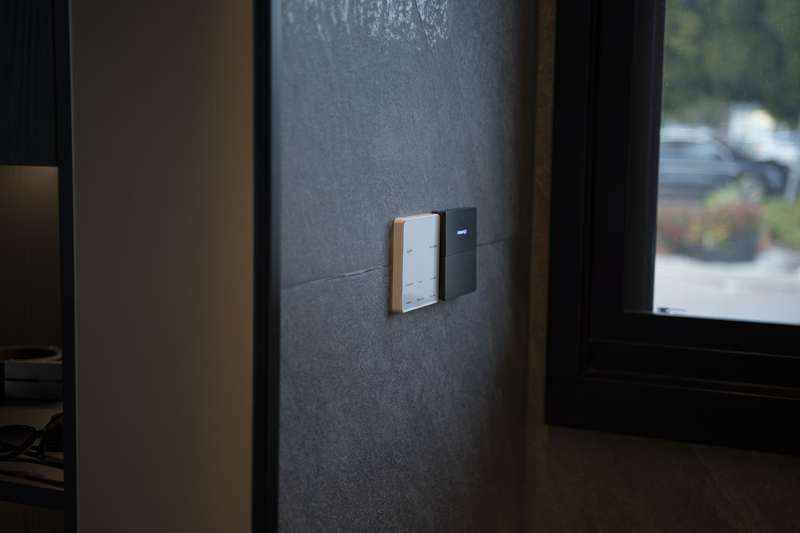 Smart-home control detail in a KOOLARK HOMES modular home interior